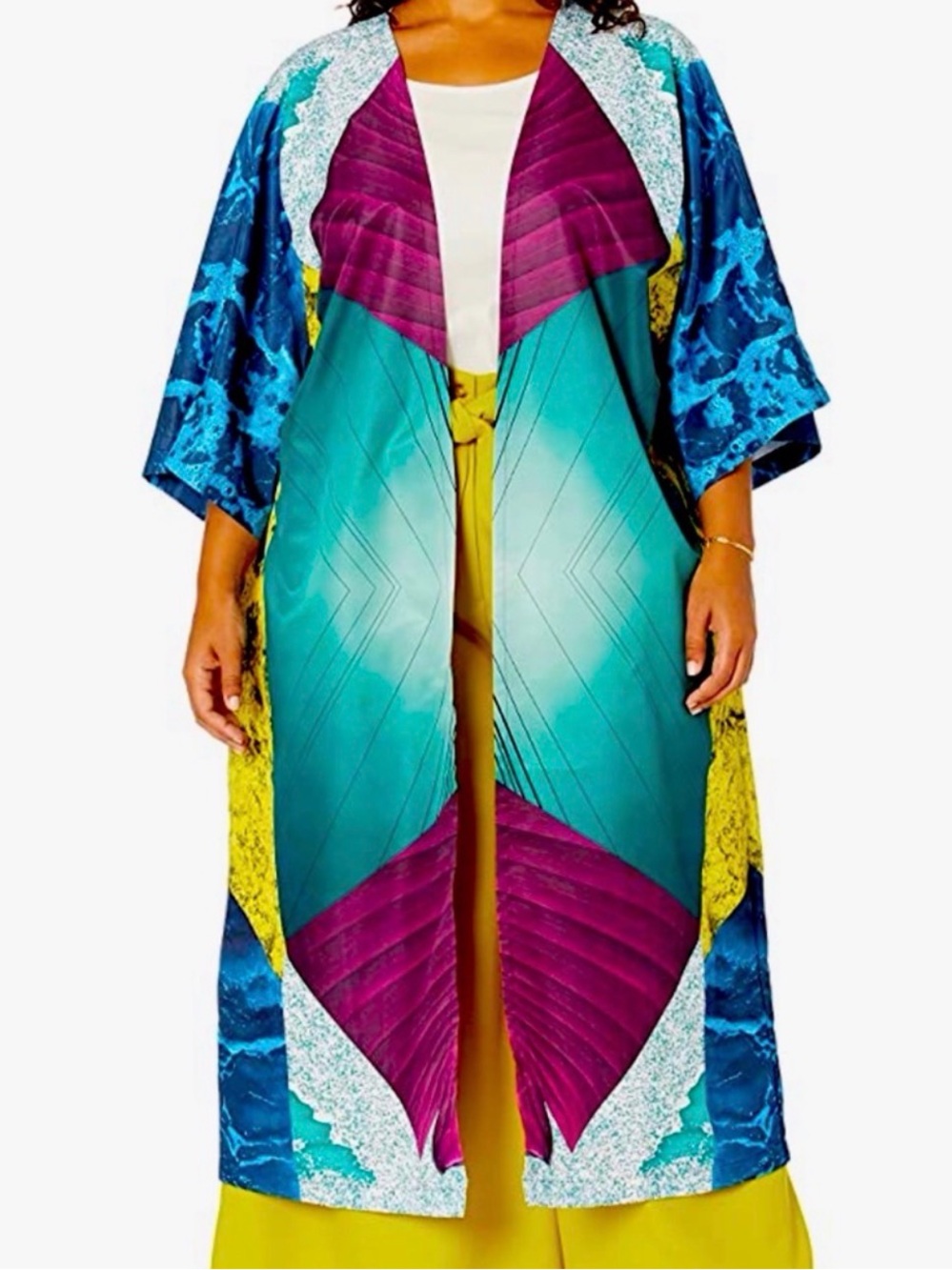 Making the Cut S2 E2 Joshua's Kimono Nature Print XXL-3X Plus Size